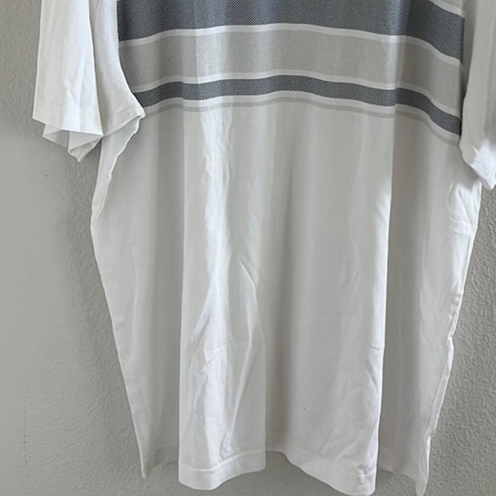 Travis Matthew White T-Shirt Graphic Stripe Golf Tee XXL